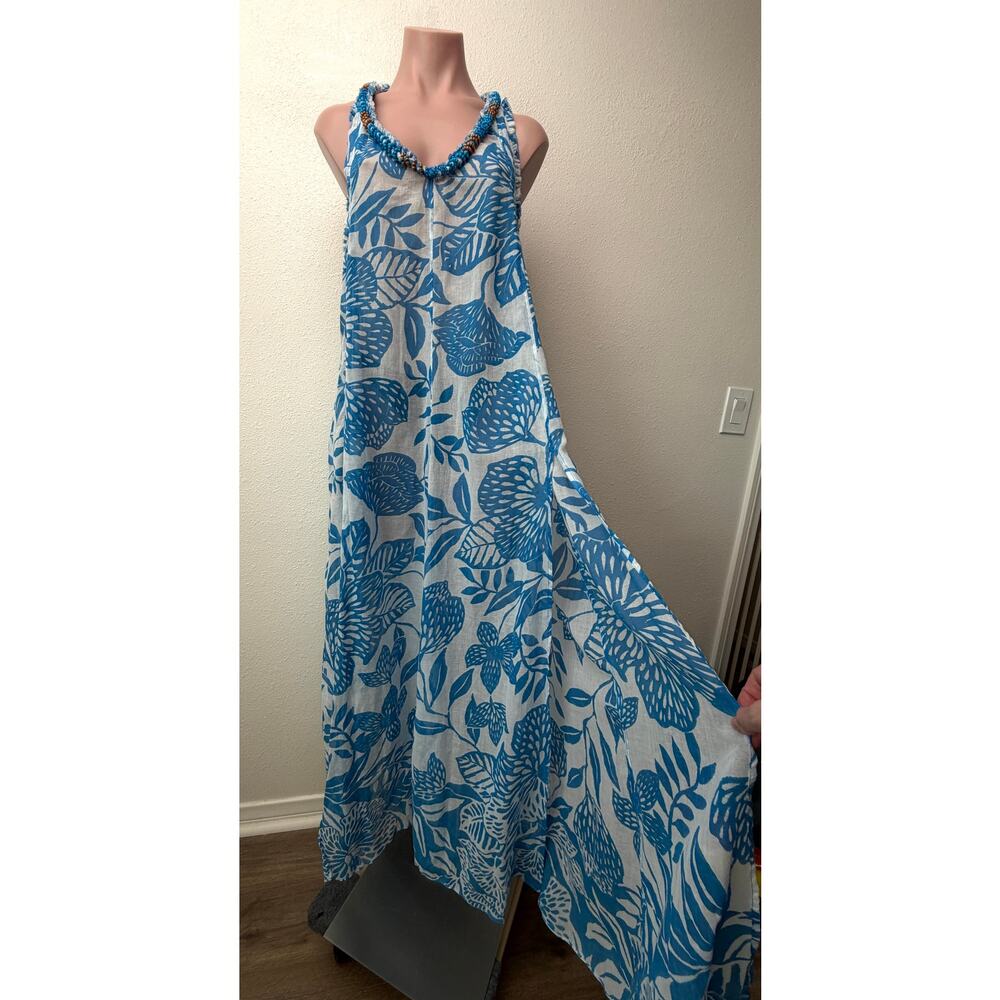 NWT Poupette St Barth Blue Womens S Maxi Dress - Picture 3 of 16